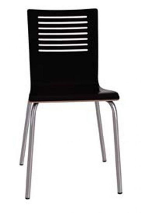 Metal Ayaklı Siyah Sandalye